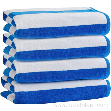 100% cotton oversized cabana stripe beach towel